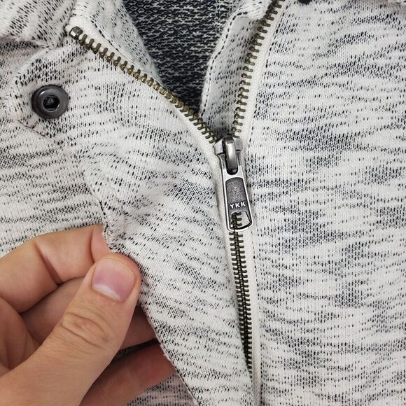 Cabi Neo Moto Zip Sweater Jacket Space Dye Heathered Gray Unlined WOmens S - Picture 3 of 11